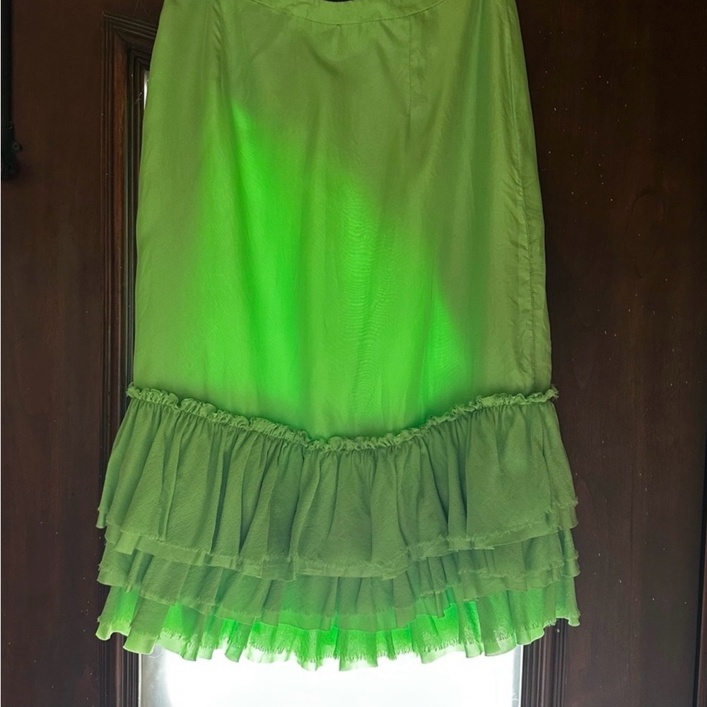 Banana Republic Ruffled Silk Skirt